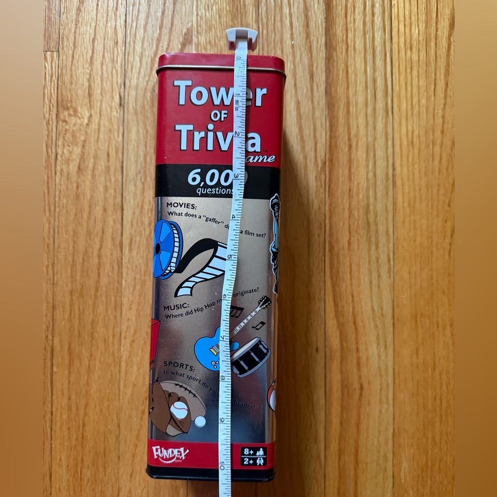 Rare Tower of Trivia Game Tin - Red - Picture 2 of 6